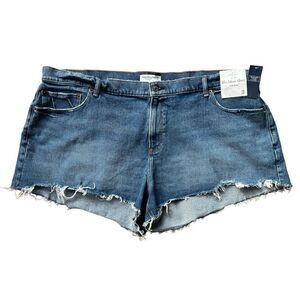🐿️ NWT Abercrombie & Fitch Curve Love The Mom Short Mid-Rise Plus 36 (22 US)